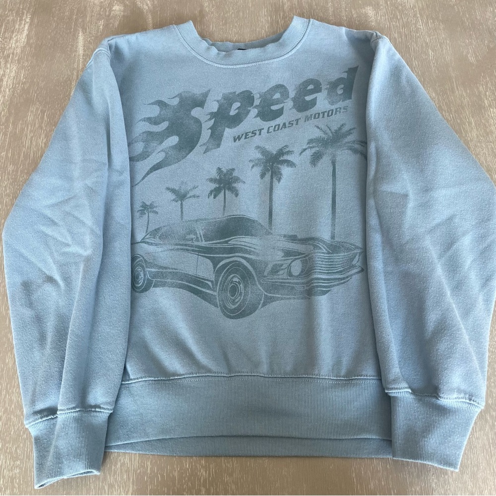 Speed West Coast Motors Blue Forever 21 Crewneck